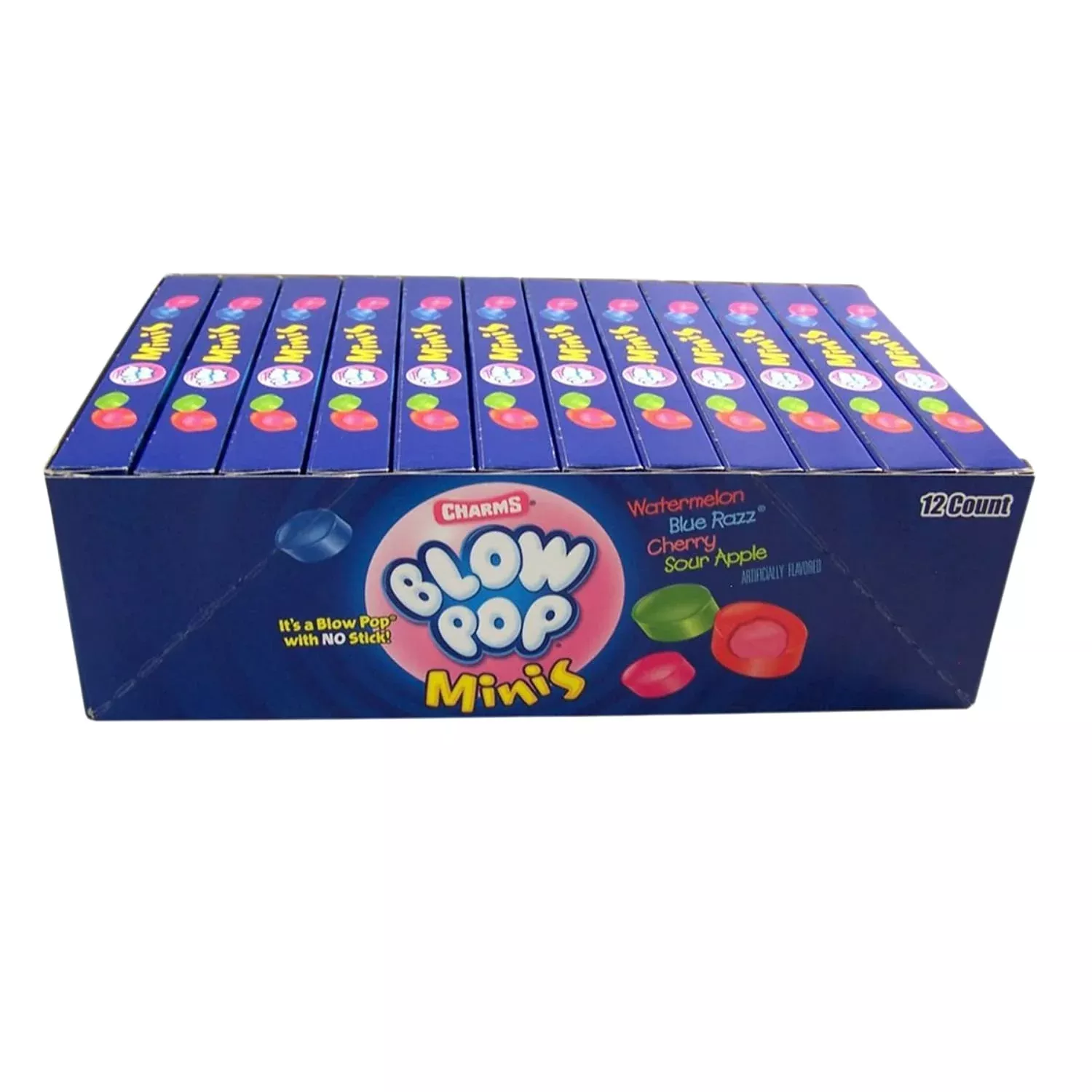 Charms Blow Pops Minis Theater Box, 3.5 Oz (Pack Of 12)