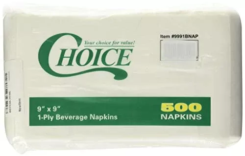 CHOICE Bev/nap White 1p 9x 9.8 oz 1 Per Sleeve