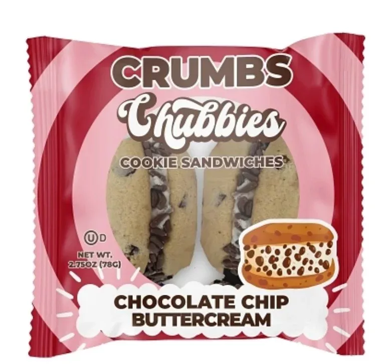 Chubbies Chocolate Chip Cake Cookie Sandwich - 12ct