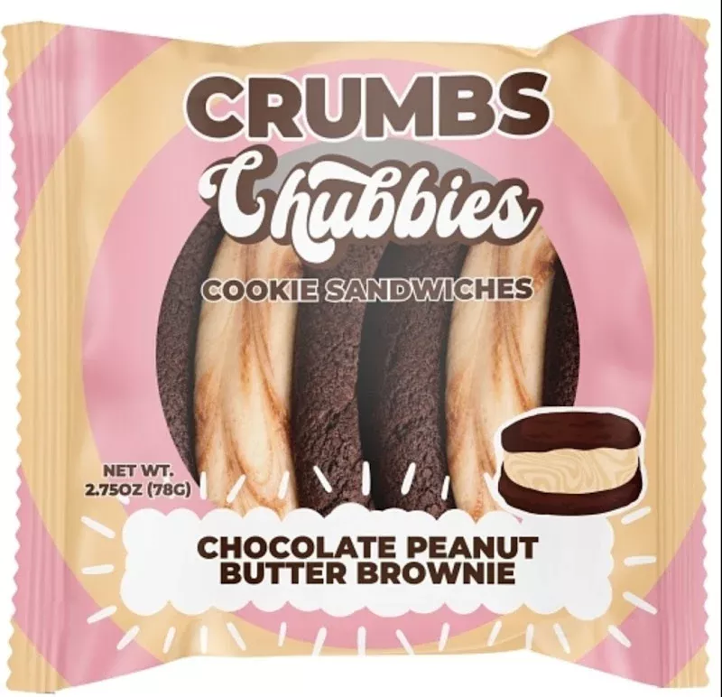 Chubbies Chocolate Peanut Butter Brownie Cookie - 12ct