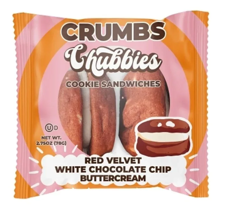 Chubbies Red Velvet Cake Cookie Sandwich - 12ct