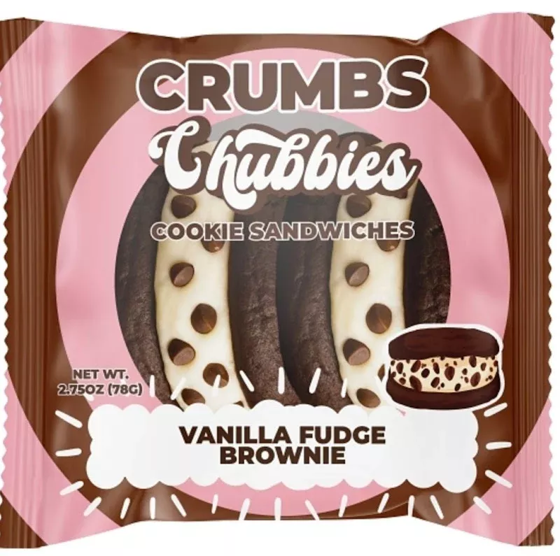 Chubbies Vanilla Fudge Brownie Cookie - 12ct