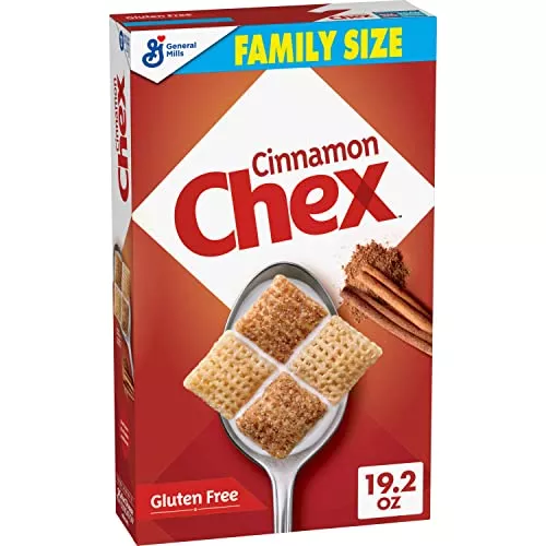 Cinnamon Chex Cereal, Gluten Free Breakfast Cereal, Made With Whole Grain, Family Size, 19.2 Oz
