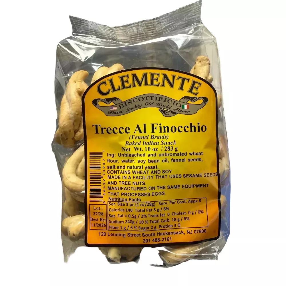 Clemente Trecce Al Finocchio,Fennel Braids Taralli, 10 oz
