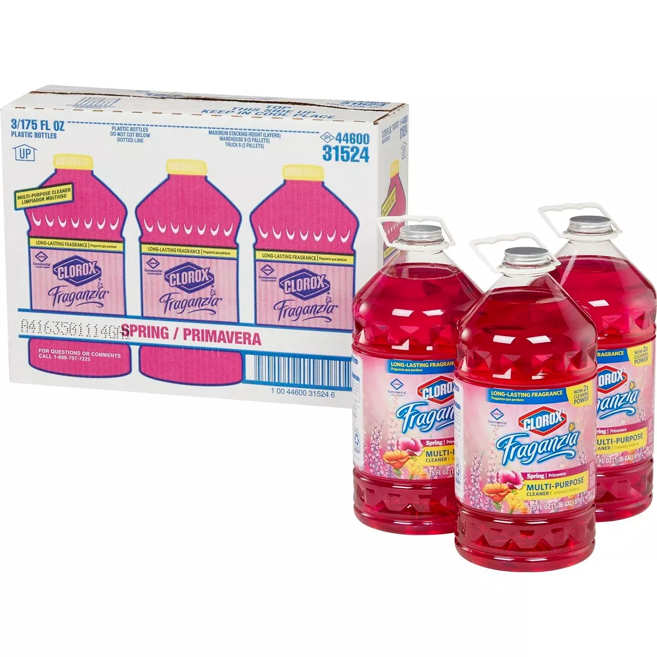 Clorox Prof. Prod. Cleaning Clorox Fraganzia Spring Commercial Solutionsmulti Purpose Cleaner 3 - 175 Fo - 175 Fluid Ounce - 3 Per Case