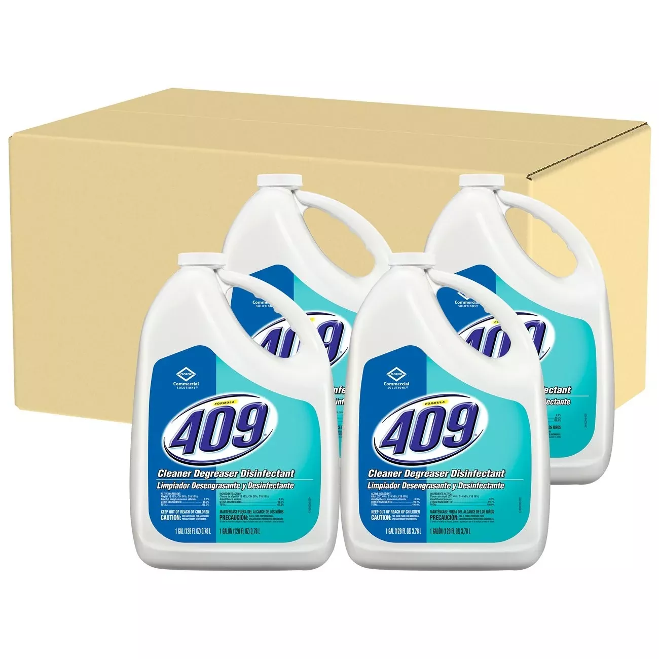 Clorox Prof. Prod. Cleaning Formula 409 Cleaner Commercial Solutions Degreaser Disinfectant 4 - 128 Fo - 128 Fluid Ounce - 4 Per Case