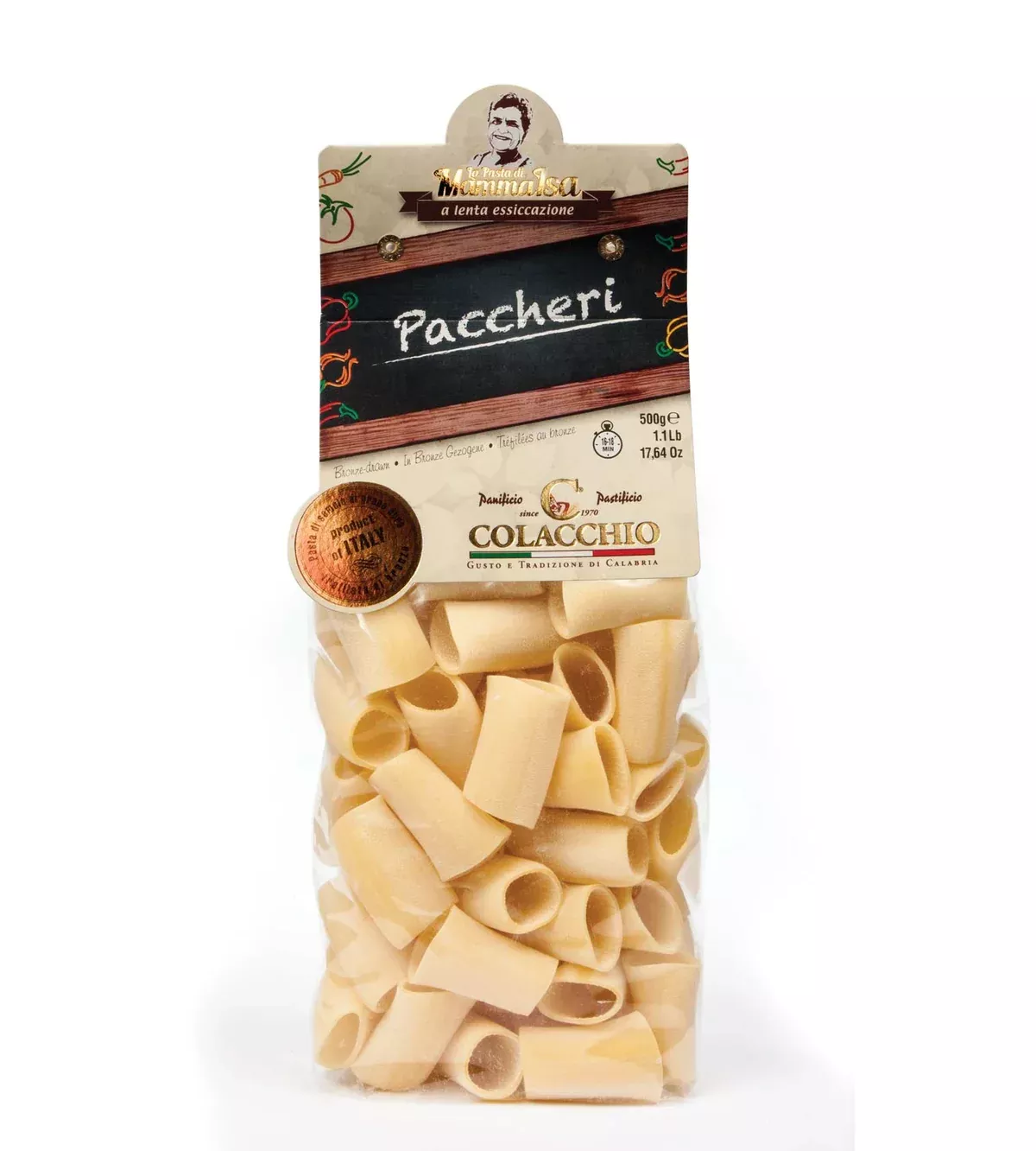 Colacchio Paccheri Pasta, 17.64 oz | 500g