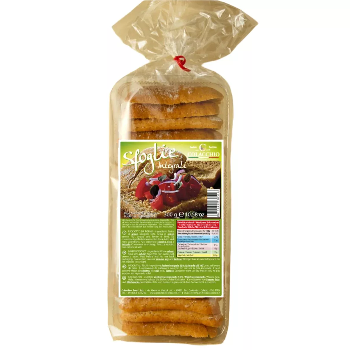 Colacchio Sfoglia Integrali, 10.58 oz | 300g