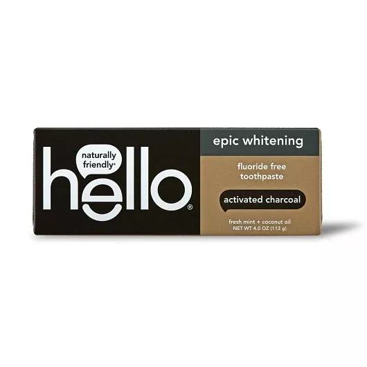 Colgate-palmolive Hello Activated Charcoal Whitening Fluoride Free Toothpaste 2 - 6 - 4 Ounce