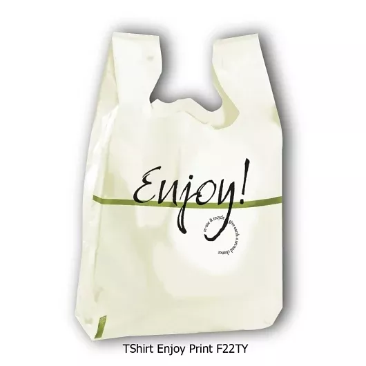 Command Packaging Enjoy Logo Ivory Bags, 1 Each, 1000 Per Case