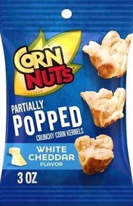Corn Nuts Partly Popped White Cheddar Corn Snack - 3 oz 12ct