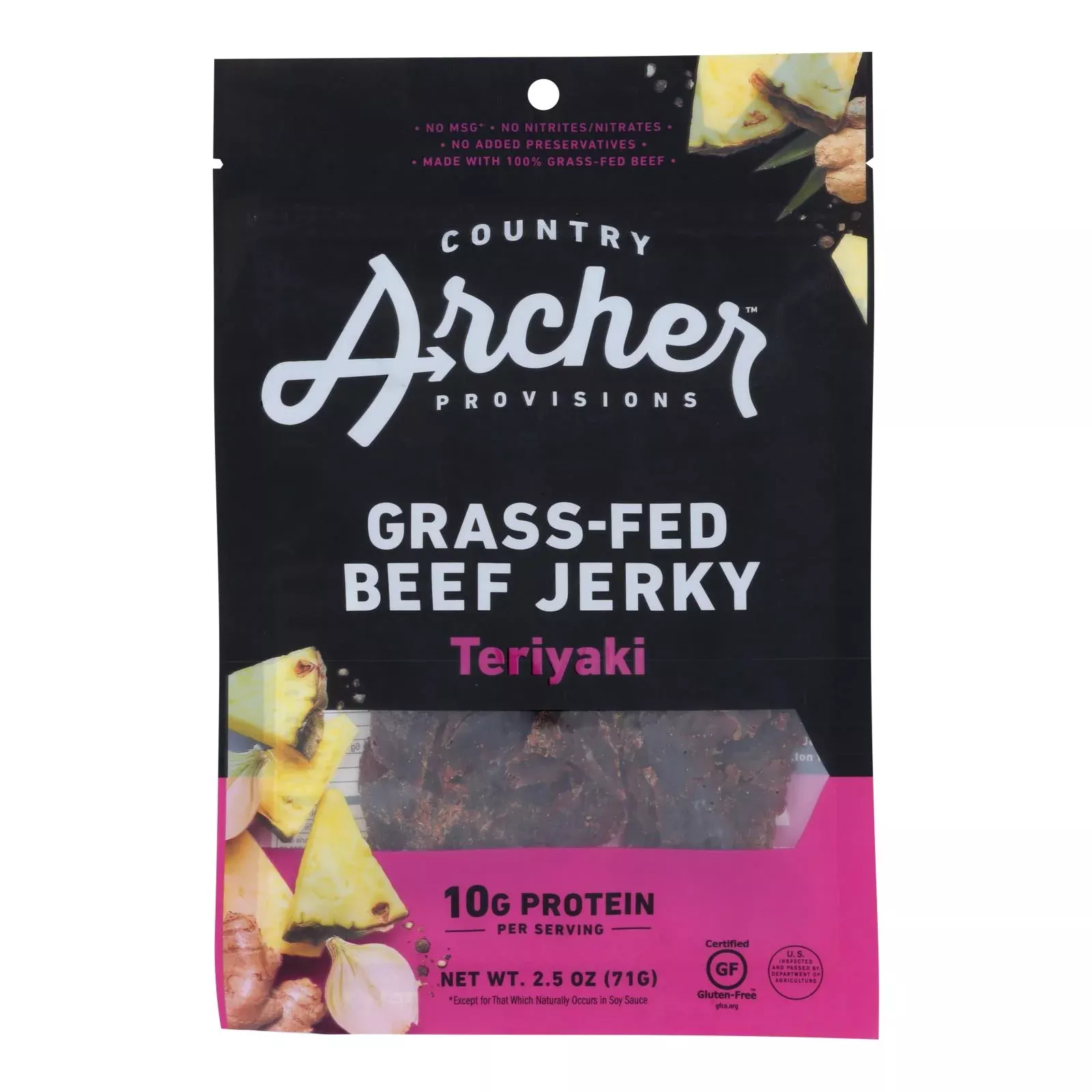 Country Archer - Jerky Beef Teriyaki - Case of 12-2.5 Ounce