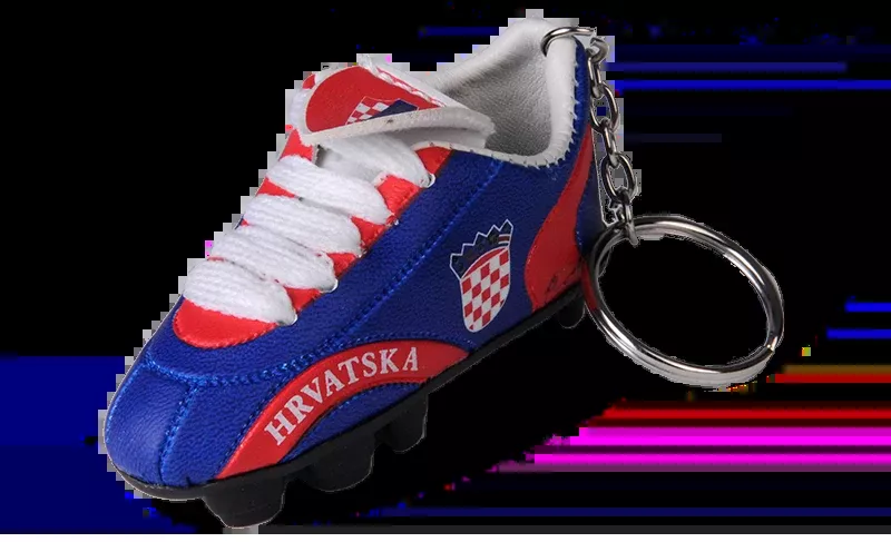 Croatia Blue Soccer Shoe Keychain – Mini Cleat Key Ring