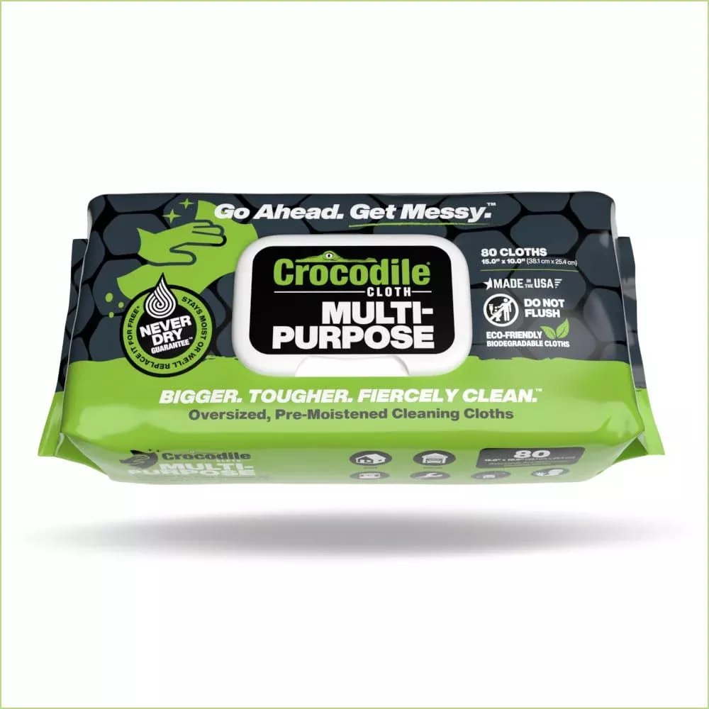 Crocodile Cloth Multi-Purpose Household Cleaning Wipes - The Stronger