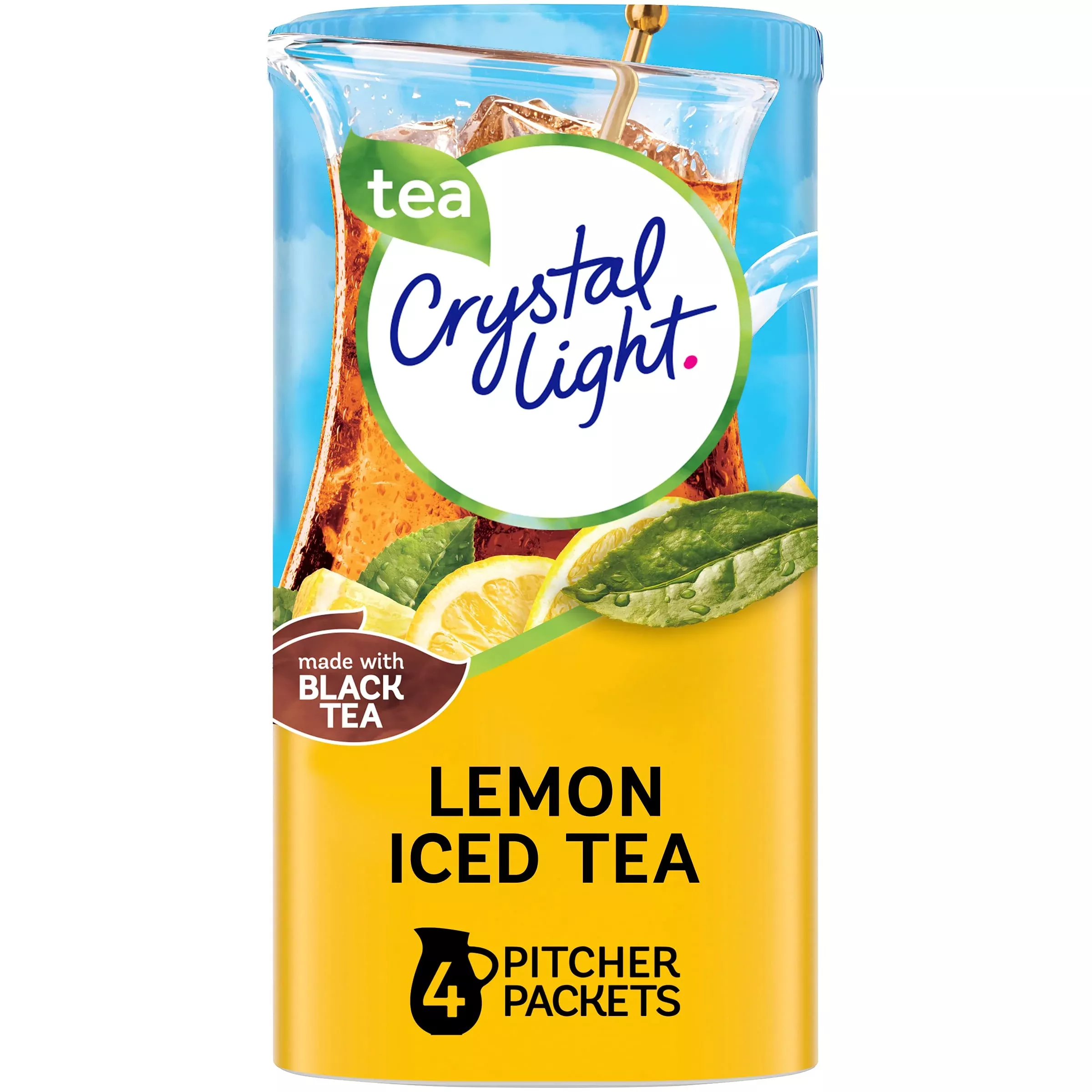 Crystal Light Lemon Iced Tea Drink Mix (16 Pitcher Packets, 4 Packs Of 4)