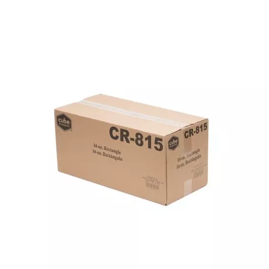 Cube Packaging Cubeware 16 Ounce Rectangular Green Container with Clear Lid