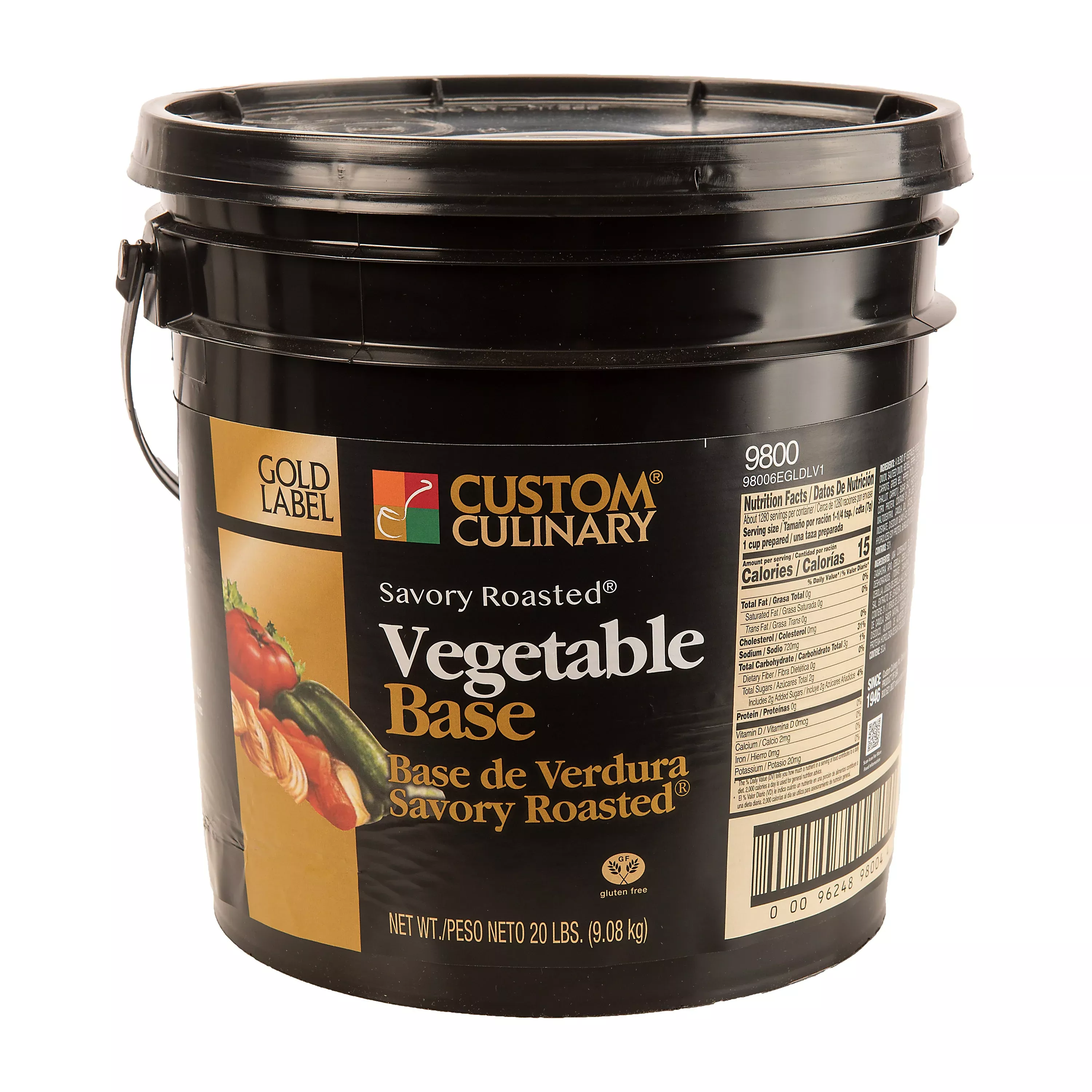 Custom Culinary Savory Roasted Vegetable Base 20 Pound Each - 1 Per Case