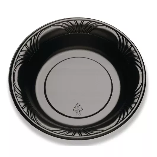 D & W Fine Pack 7.9" Round Black Pearl Ps Bowl 16 Ounce