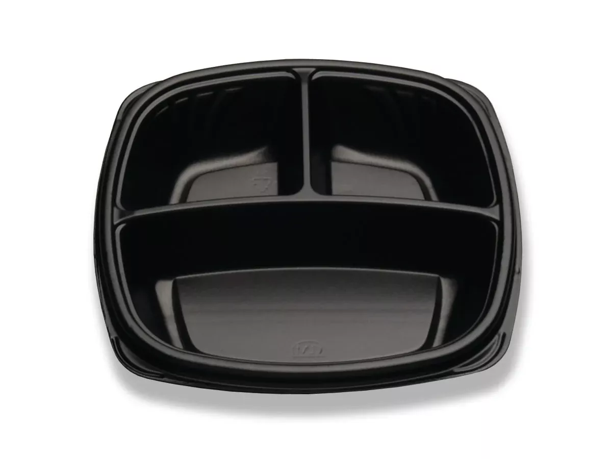 D & W Fine Pack Forum 9" Square Black C-fine Ps 3-C - 300 Per Case