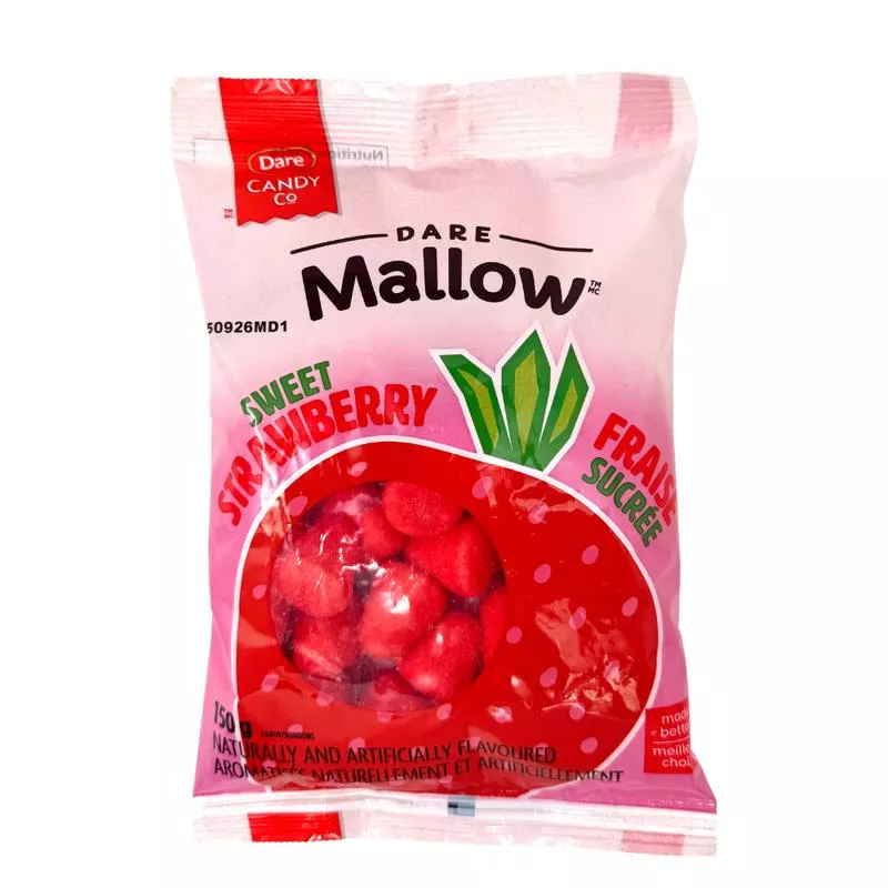Dare Real Mallow Sweet Strawberry Marshmallow Candy - 150g