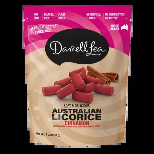 Darrell Lea Cinnamon Australian Licorice 7 oz. Bag