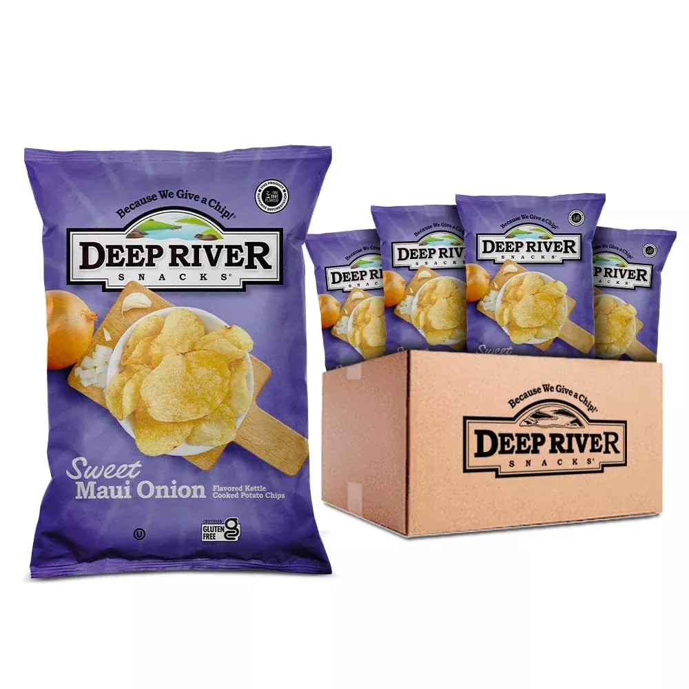 Deep River Snacks Sweet Maui Onion Kettle Cooked Potato Chips, 2-Ounce (Pack Of 24)