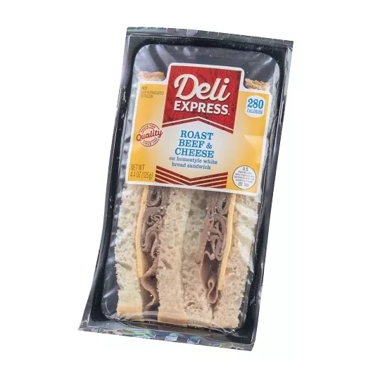 Deli Express Roasted Beef & Cheese Sandwich 4.4 oz