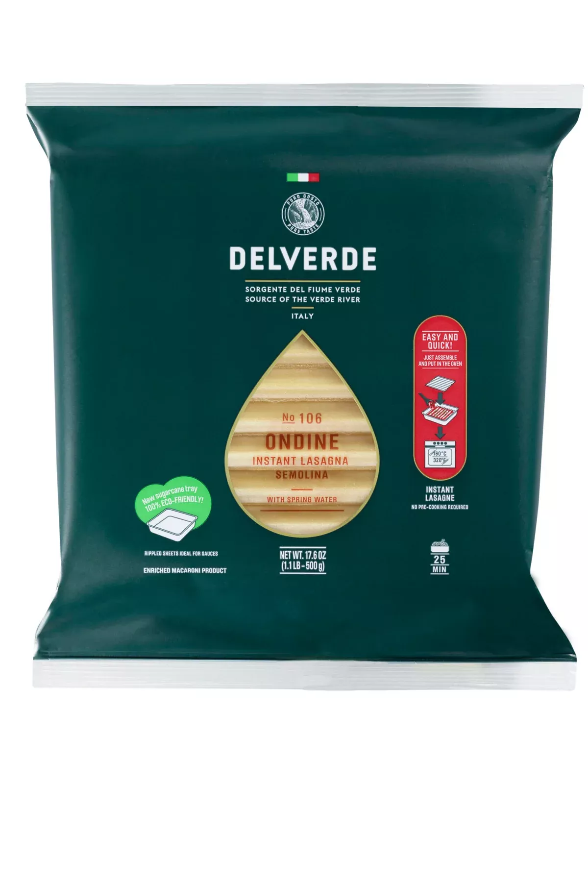 Delverde #106Instant Semolina Lasagna Ondine