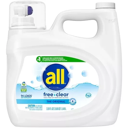 Dial Corporation All Laundry Free And Clear, 118 Fluid Ounce, 4 Per Case