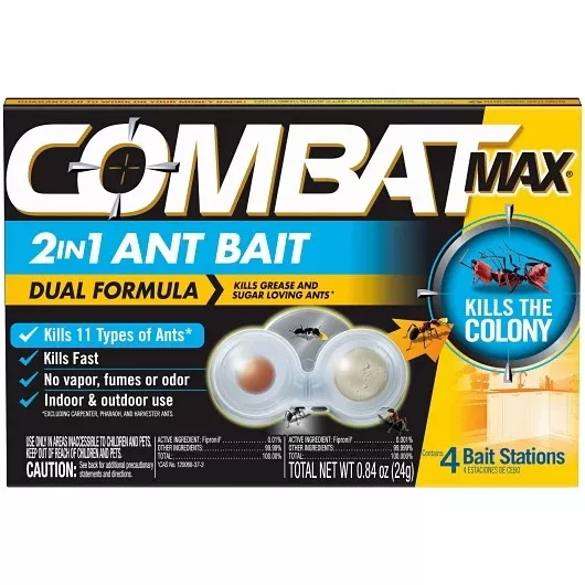 Dial Corporation Combat Max 2 in 1 Ant Bait 4 St/8 Cs - 0.84 Ounce - 8 Per Case