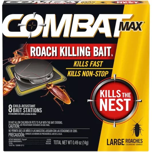 Dial Corporation Combat Max Large Roach Bait 8 St/12 Cs - 0.49 Ounce - 12 Per Case