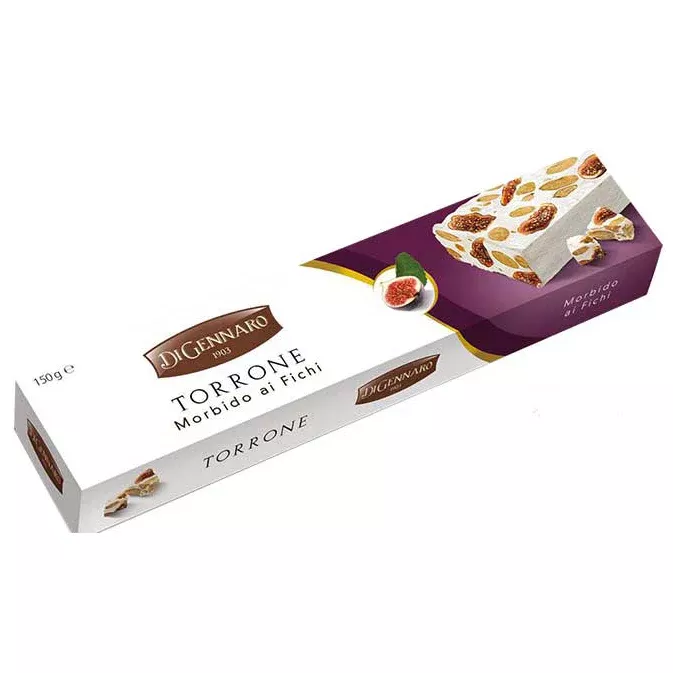 DiGennaro Torrone Morbido Fichi, Soft Nougat w/ Almonds and Fig, 150g