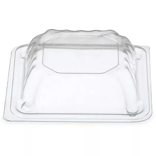 Dinex Dome Lid for Square Bowl (1000/Cs) - Clear - 1000 Per Case