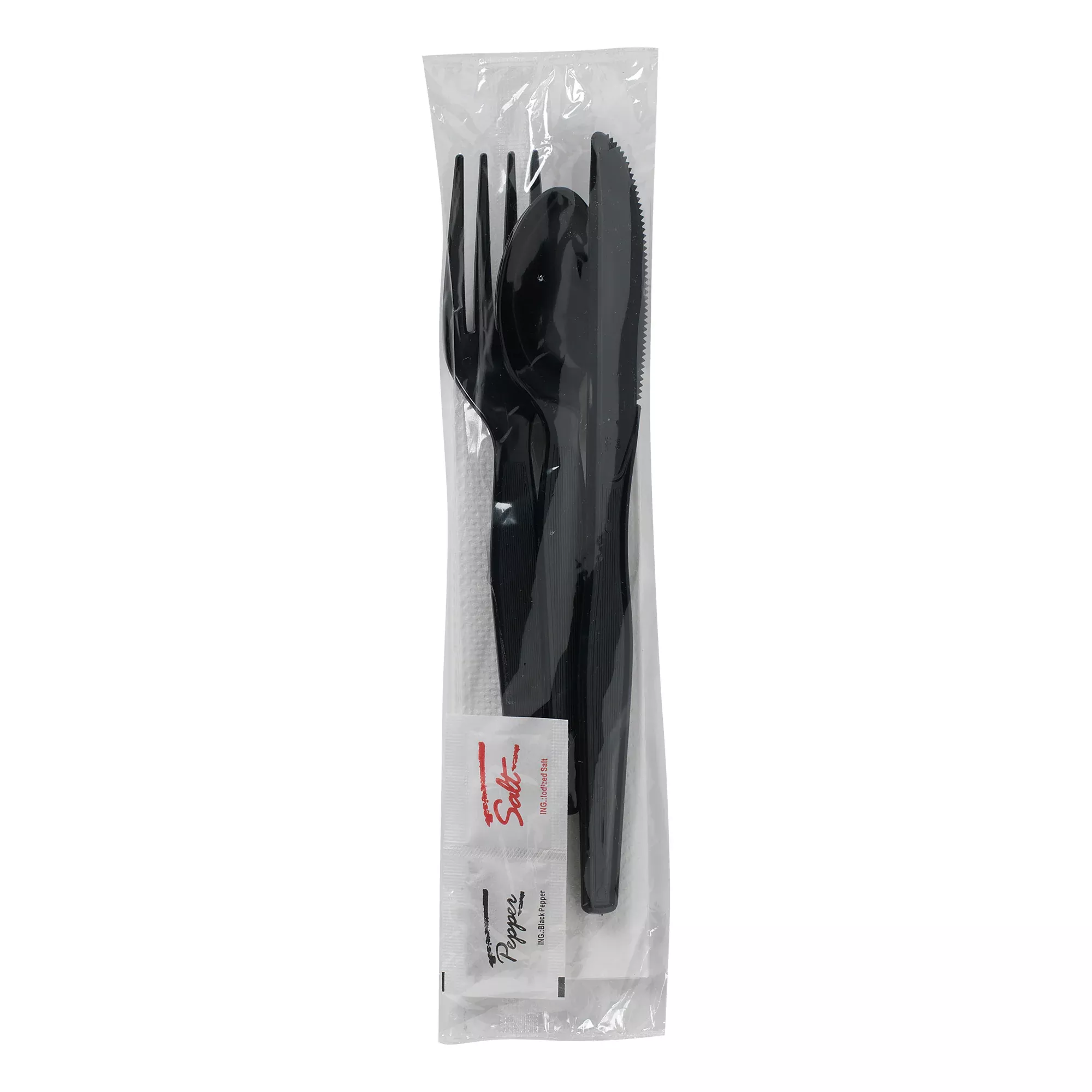 Dixie Products Dixie(r) 6-Piece Heavy-weight Polystyrene Plastic Wrapped Cutlery Kits (fork Knife Teaspoon Napki - 250 Count - 1 Per Case