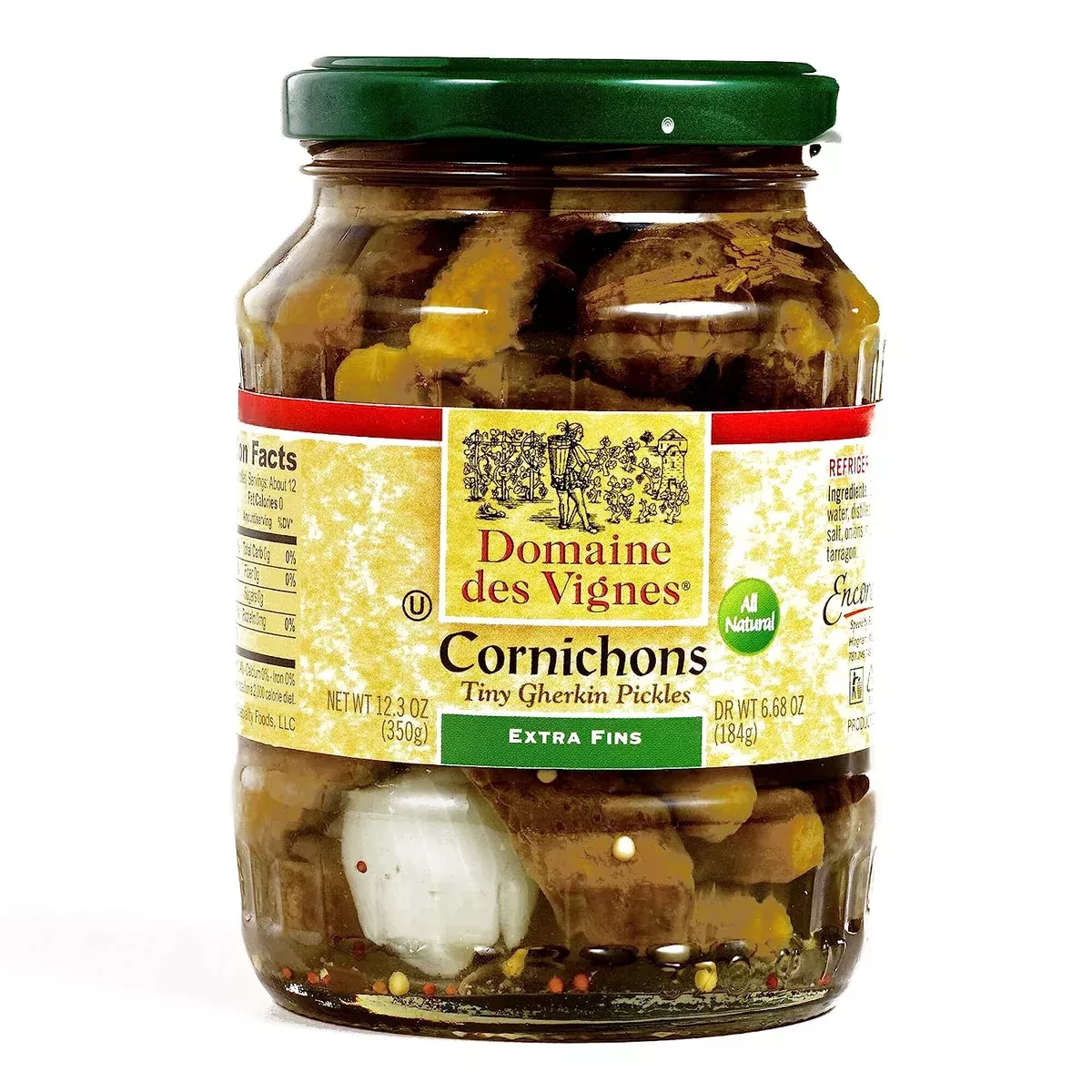 Domaine Des Vignes Cornichons, Extra Fins, 12.3 oz | 350g