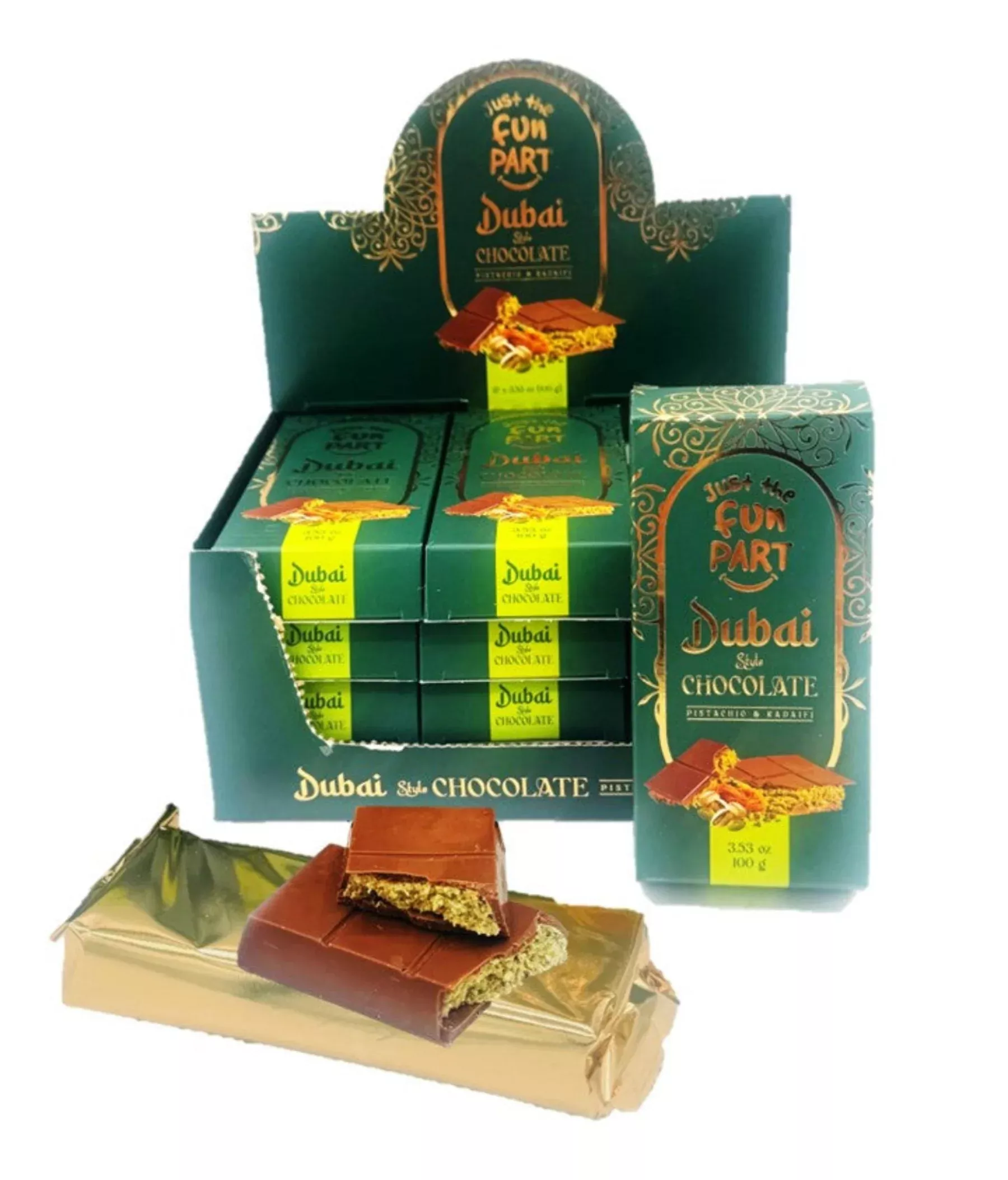 Dubai Style Chocolate 3.53oz Bar 12ct