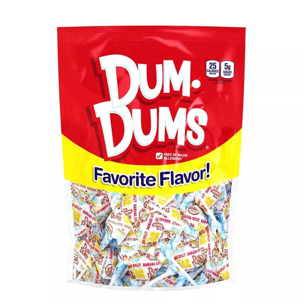 Dum Dums Banana Split 1-50 Count Bag