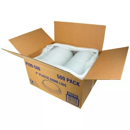 Durable Packaging 8 Inch Round Dome Lid 1 -500 Each - 1 Per Case
