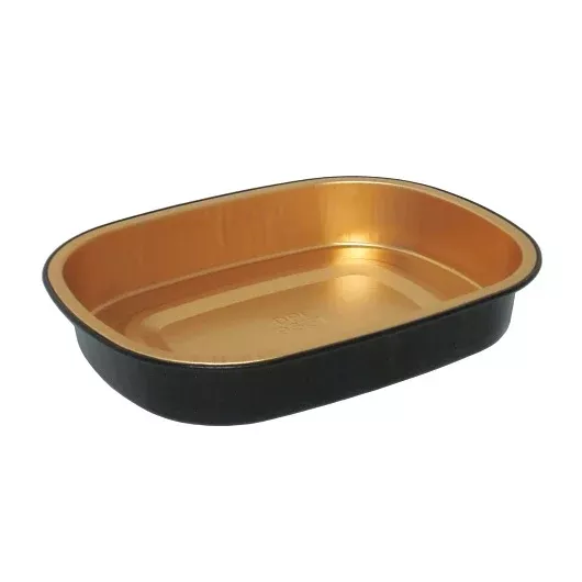 Durable Packaging Durable Small Black & Gold Pan 1 - 300 Each - 1 Per Case