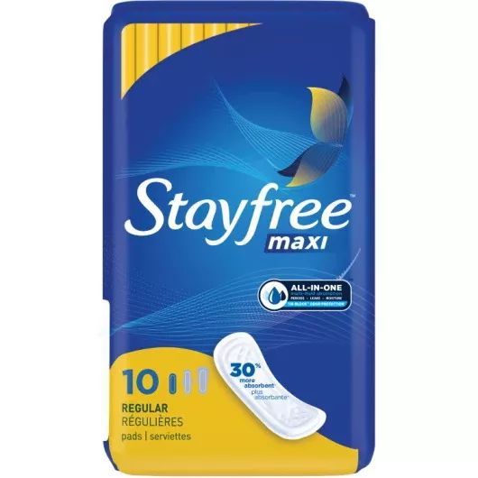 Edgewell Personal Care Stayfree Pads Maxi Regular 12-10 Count