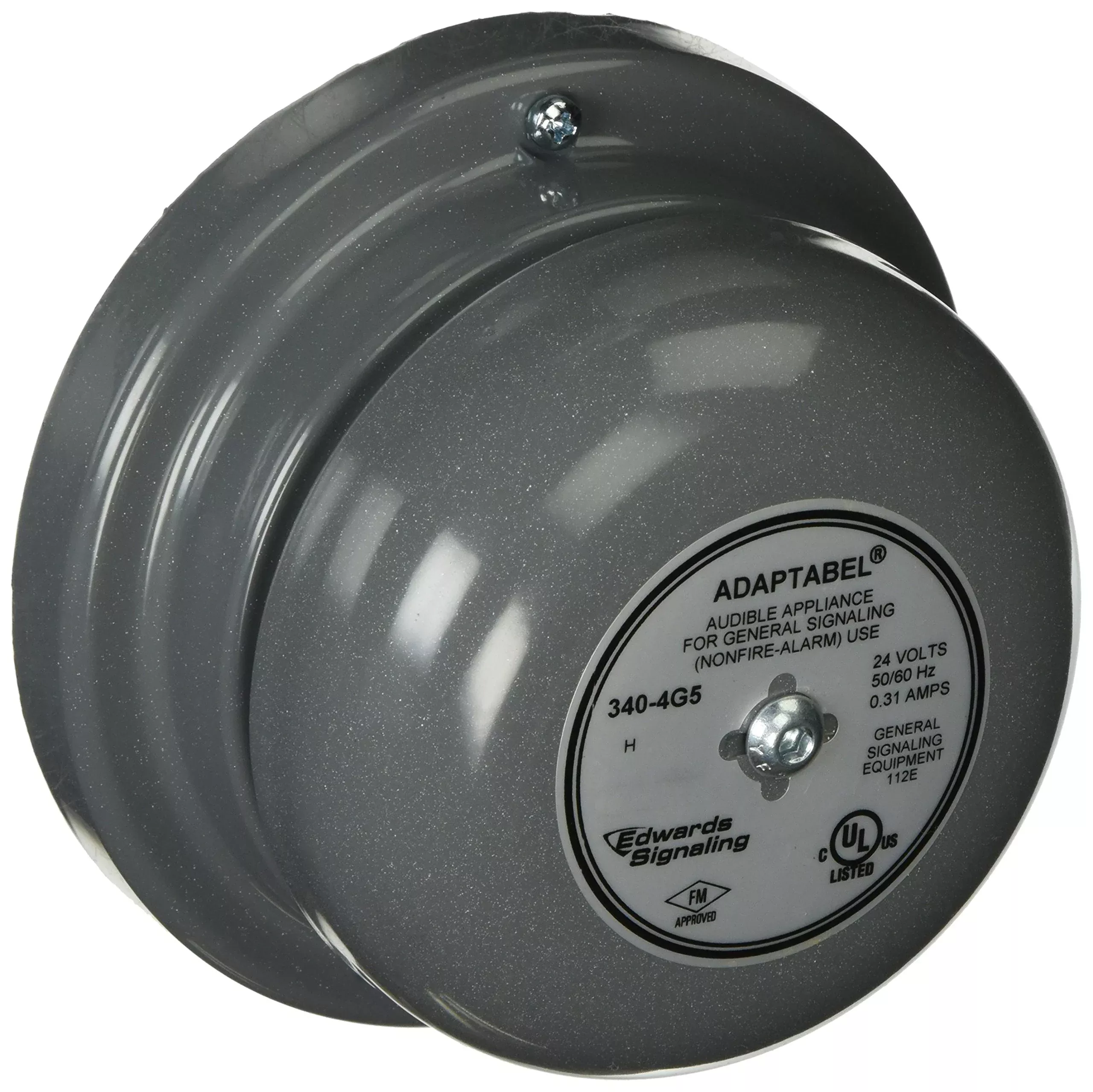 Edwards-Signaling-340-4G5 Bell, 24Vac, 0.250A, Gray