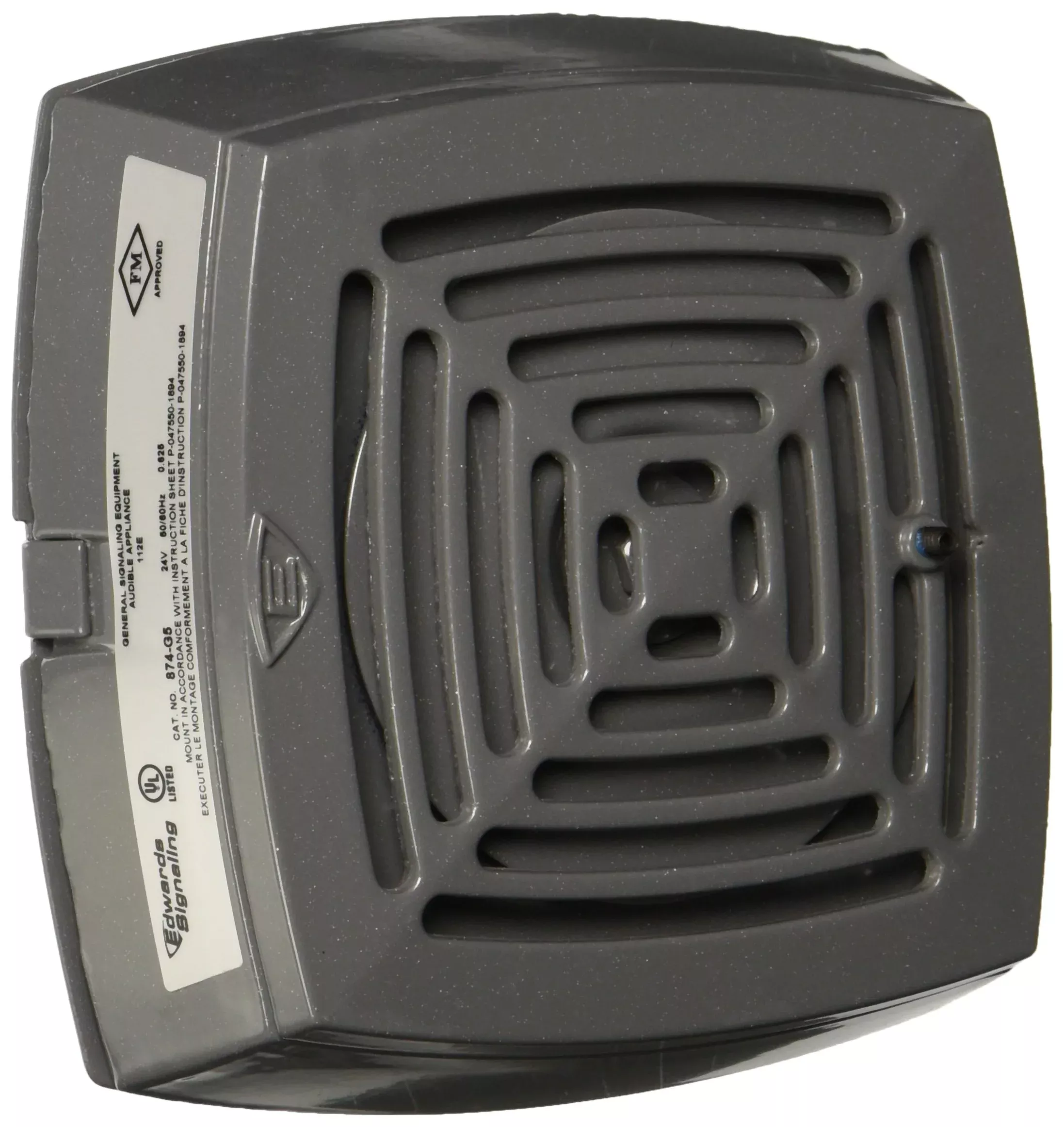 Edwards-Signaling Vibrating Horn, 24Vac, 0.63A, Gray (874-G5)