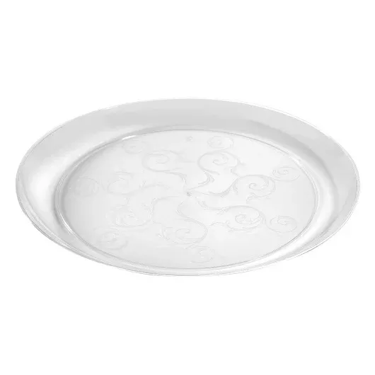 Emi Yoshi Inc. Fineline Settings 9" Clear Round Dinner Plate 12 - 20 - 240 Cnt - 240 Count - 240 Per Case
