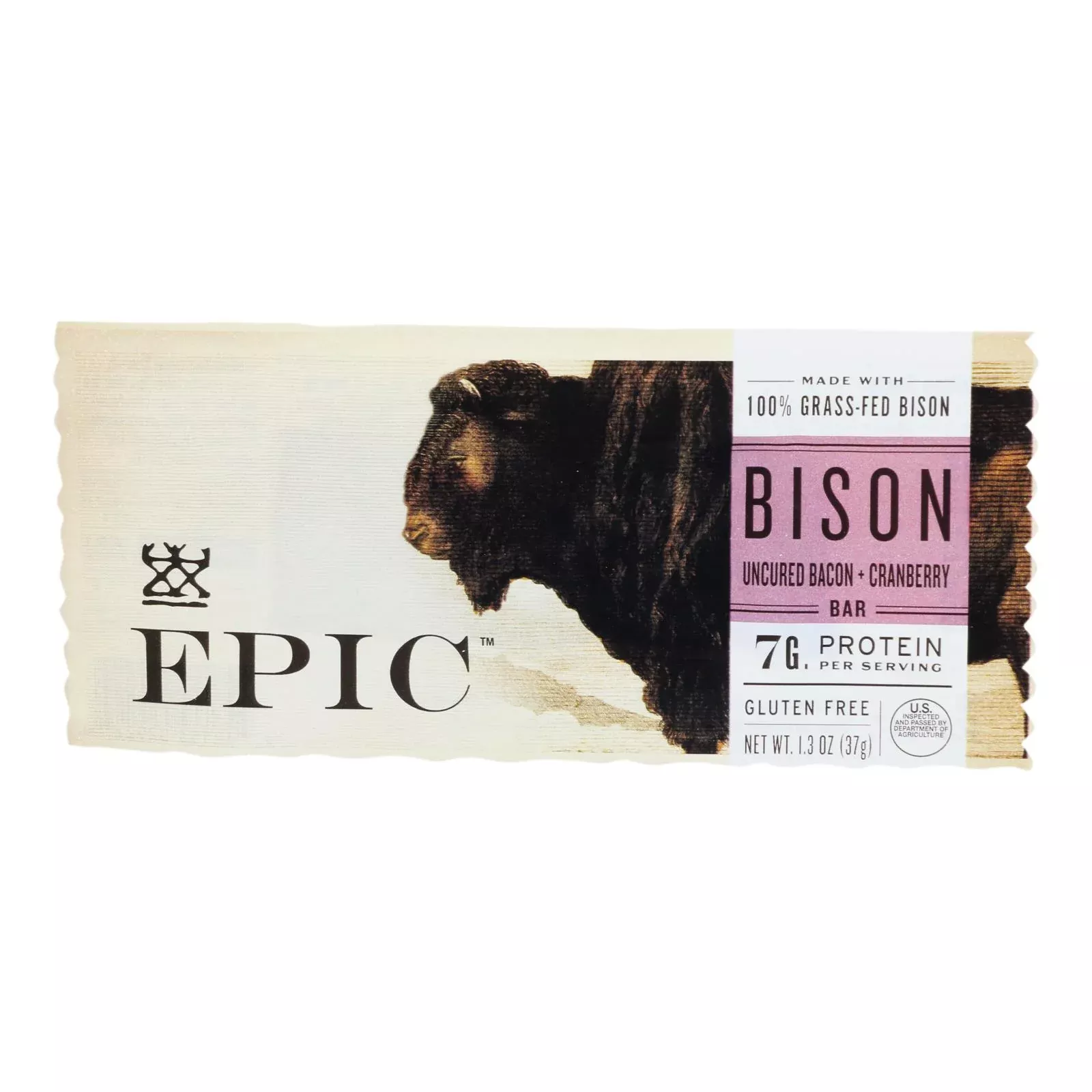 Epic - Bar Bison Uncured Bacon Grass-Fed - Case of 12-1.3 Ounce