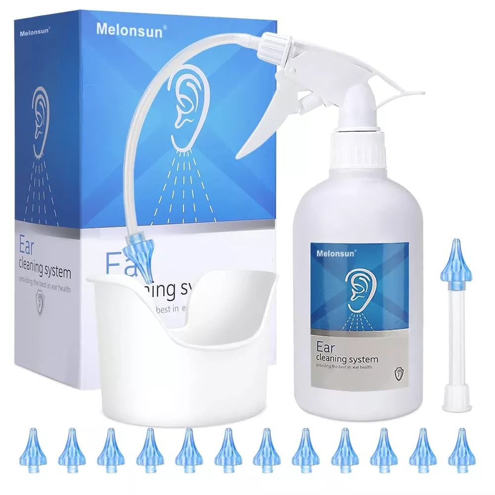 EPOBOO Ear Wax Removal Kit - 500ml Spray Bottle, 23 Piece Set, Safe &