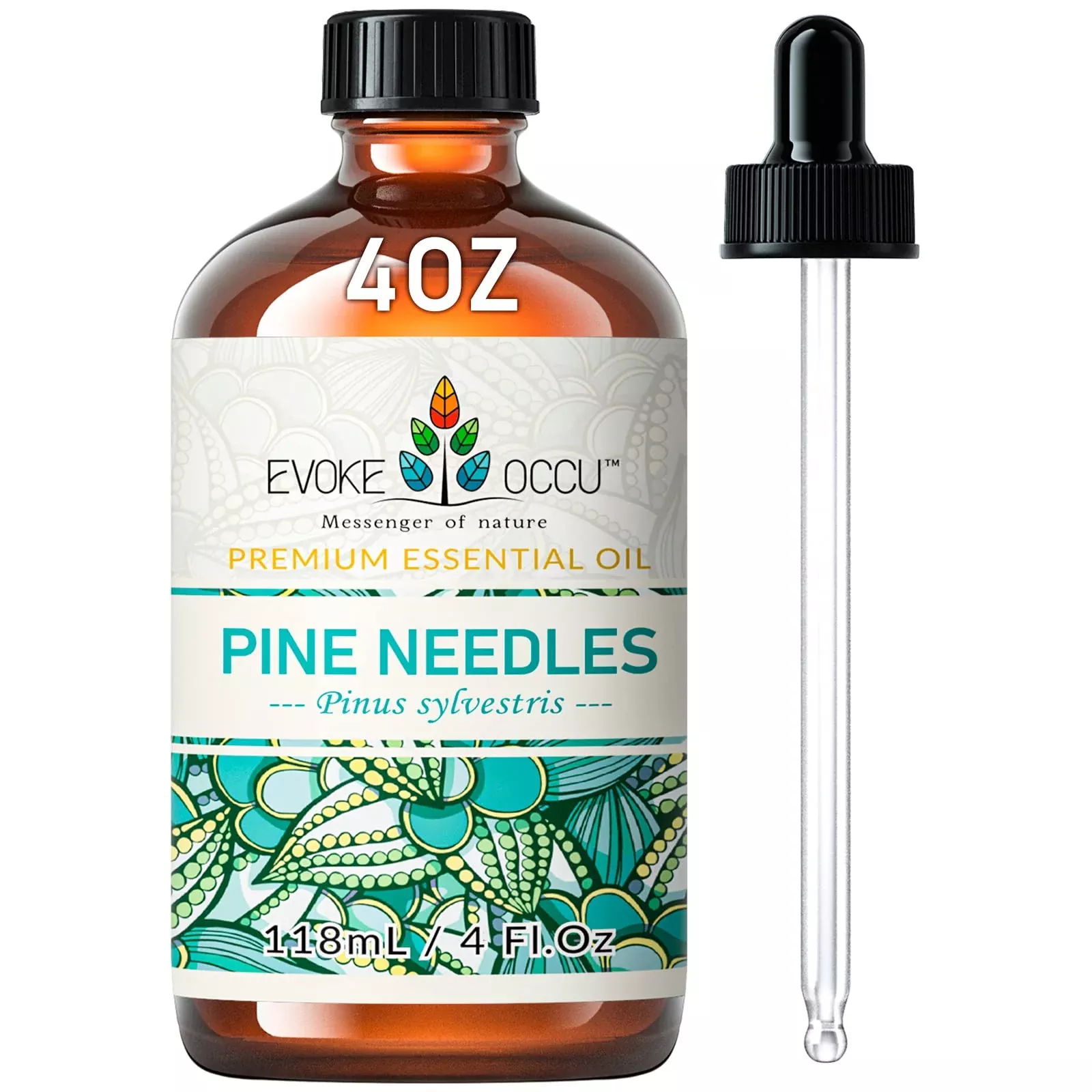 Evoke Occu Pine Needle Essential Oil 4 Oz, Pure Pine Needle Oil For Home Diffuser Massage Fragrance Diy Candle Soap Making- 4 Fl