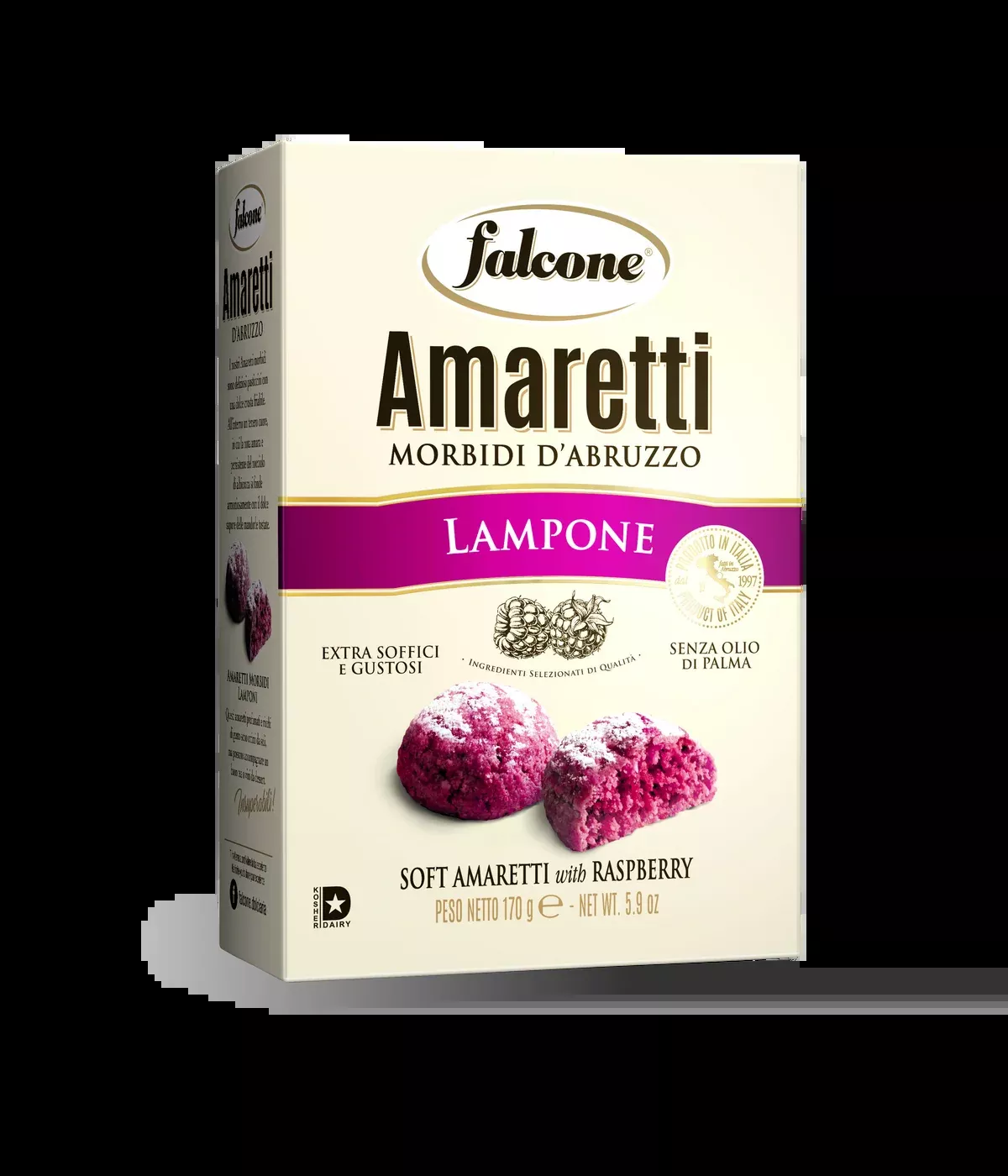 Falcone Soft Amaretti With Raspberry, 5.9 oz | 170g
