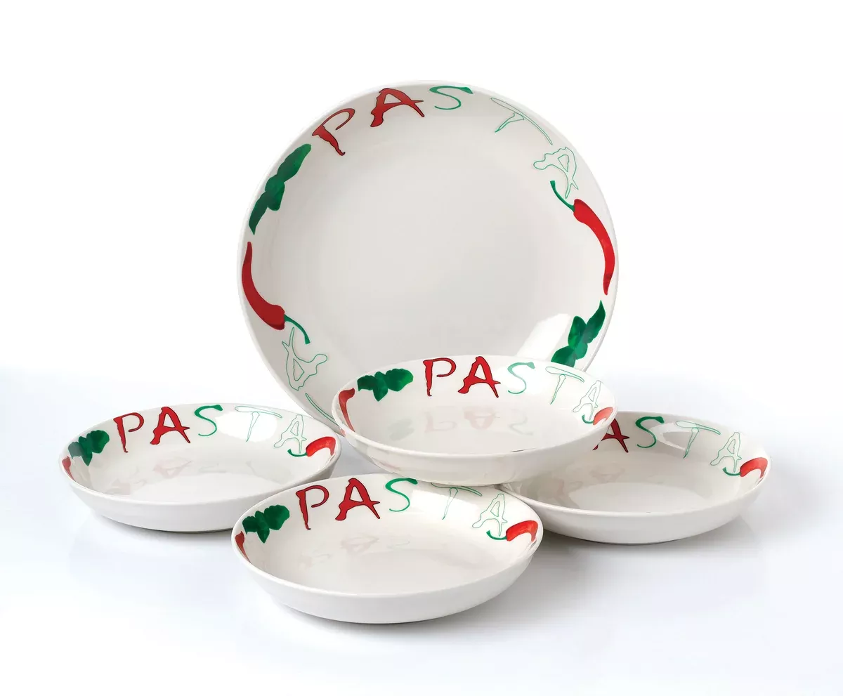Familia Pasta 5 Piece Porcelain Pasta Set