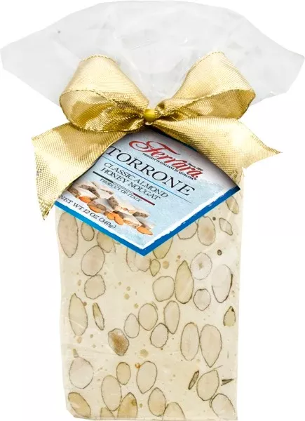 Ferrara Hard Torrone Gift Wrapped Block Nougat, 12oz