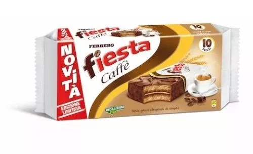 Ferrero Fiesta CAFFE Snack Cakes Pack of, 10x 40g Pieces